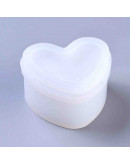 Moldes de silicona. Para resina. Caja corazón. 74x78x37 milímetros. 1 set. Moldes de silicona. Para resina. Caja corazón. 74x78x37 milímetros. 1 set.