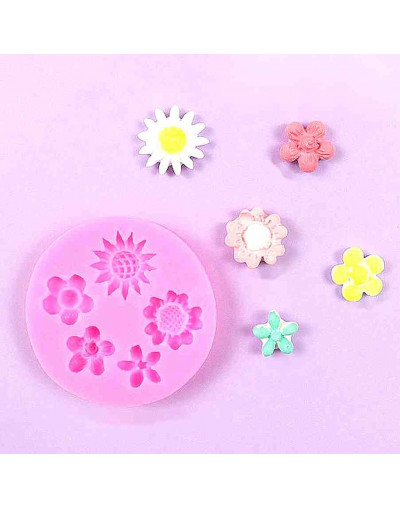 Moldes de silicona calidad alimentaria. Para resina y alimentos. Flores. 64x8 milímetros. 1 unidad.