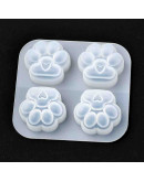 Moldes de silicona. Para resina. Huellas de gato. 50x54x11 milímetros. 1 unidad. Moldes de silicona. Para resina. Huellas de gato. 50x54x11 milímetros. 1 unidad.