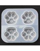 Moldes de silicona. Para resina. Huellas de gato. 50x54x11 milímetros. 1 unidad. Moldes de silicona. Para resina. Huellas de gato. 50x54x11 milímetros. 1 unidad.