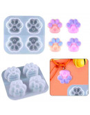 Moldes de silicona. Para resina. Huellas de gato. 50x54x11 milímetros. 1 unidad. Moldes de silicona. Para resina. Huellas de gato. 50x54x11 milímetros. 1 unidad.