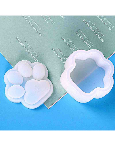 Moldes de silicona. Para resina. Caja huella de gato. 87x92x40 milímetros. 1 set.