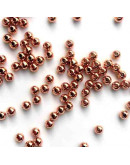 Esfera. Acero inoxidable. Color Gold Rose. 6 mm diámetro. 2 mm perforación. 20 uds.