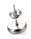 Base para aretes acero. Color plateado. 10,5 mm diámetro. Para trabajos de 8 mm. 2 unidades. Base para aretes acero. Color plateado. 10,5 mm diámetro. Para trabajos de 8 mm. 2 unidades.