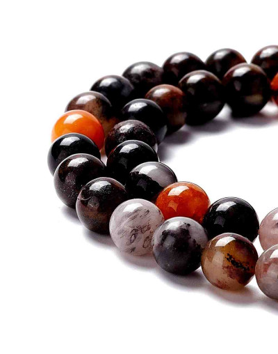 Jásper. Varios colores. 6 mm diámetro. 0,8 mm perforación. 60 uds hilo (aprox). 1 hilo.