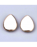 Concha de mar. Gota. Golden Plated. 18x13x4 milímetros. 0,8 mm perforación. 1 unidad.