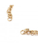 Cadena pulsera. Acero inoxidable. Color dorado. 150 mm. Con extensión. 4 mm ancho. 1 unidad.