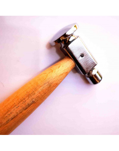 Martillo 2 cabezas. Redonda y domo de 1". Mango madera. 1 unidad.