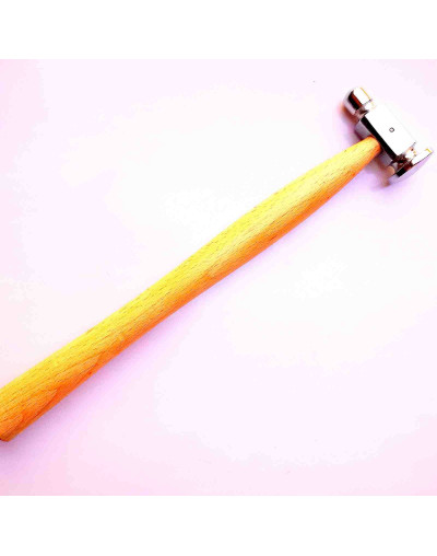 Martillo 2 cabezas. Redonda y domo de 1". Mango madera. 1 unidad.