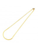 Acero inoxidable. Color dorado. Espiga. Con cierre lobster. 40 cm largo. 3 mm grosor. 1 unidad.