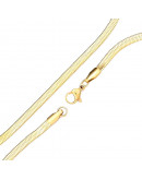 Acero inoxidable. Color dorado. Espiga. Con cierre lobster. 40 cm largo. 3 mm grosor. 1 unidad.