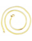 Acero inoxidable. Color dorado. Espiga. Con cierre lobster. 40 cm largo. 3 mm grosor. 1 unidad.