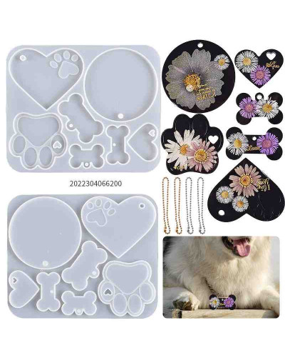 Moldes de silicona. Para resina. Tema mascotas. 150x182x7 milímetros. 1 unidad.