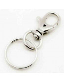 Accesorio para llaveros. Aleación de cobre. Color platino. 78x28 milímetros. 2 unidades. Accesorio para llaveros. Aleación de cobre. Color platino. 78x28 milímetros. 2 unidades.