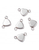 Base Link de Acero. Color plateado. 11x18x9x2 mm. Agujero 2,5 mm. Para trabajos de 9x9 mm. 4 uds. Base Link de Acero. Color plateado. 11x18x9x2 mm. Agujero 2,5 mm. Para trabajos de 9x9 mm. 4 uds.