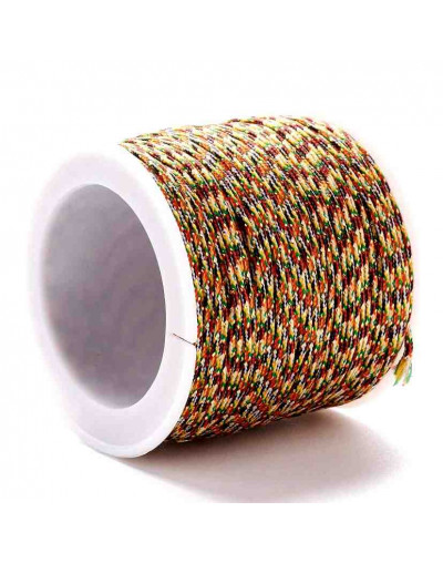 Cordón de nylon. 1 milímetro grosor. Color COLORFUL. 100 metros. 1 cono.