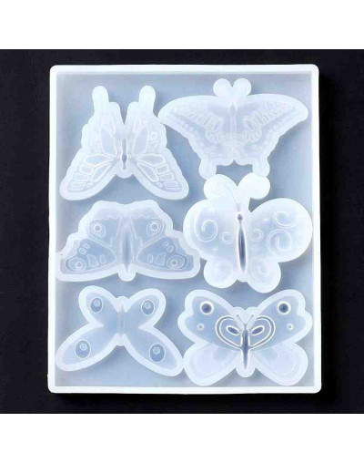Moldes de silicona. Para resina. Mariposas. 108x88x8 mm. 1 unidad.