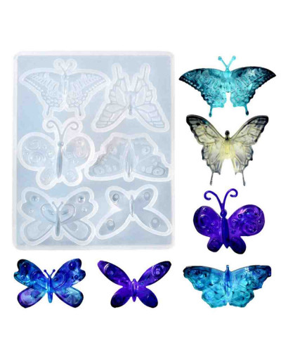 Moldes de silicona. Para resina. Mariposas. 108x88x8 mm. 1 unidad.