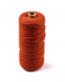 Hilo de algodón para macramé. 3 milímetros grosor. Color: SALMON. 100 metros. 1 cono.