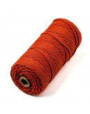 Hilo de algodón para macramé. 3 milímetros grosor. Color: SALMON. 100 metros. 1 cono.