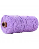 Hilo de algodón para macramé. 3 milímetros grosor. Color: LILAC. 100 metros. 1 cono.