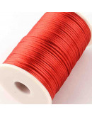Cordón de nylon. Acabado satén. 2 milímetros grosor. Color: RED. 5 metros. Cordón de nylon. Acabado satén. 2 milímetros grosor. Color: RED. 5 metros.