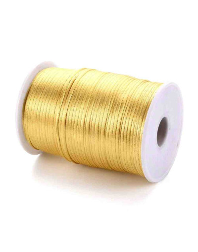 Cordón de nylon. Acabado satén. 2 milímetros grosor. Color: GOLDEN ROD. 5 metros.