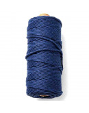 Hilo de algodón para macramé. 3 milímetros grosor. Color: DARK SLATE. 100 metros. 1 cono.