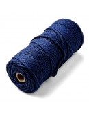 Hilo de algodón para macramé. 3 milímetros grosor. Color: DARK SLATE. 100 metros. 1 cono.