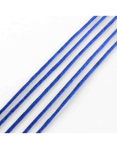 Cordón de nylon. Acabado satén. 2 milímetros grosor. Color: BLUE. 5 metros.