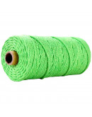 Hilo de algodón para macramé. 3 milímetros grosor. Color: LIGHT GREEN. 100 metros. 1 cono.