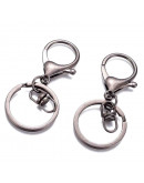 Accesorio para llaveros. Aleación de cobre. Color gun metal. 68x30 milímetros. 2 unidades. Accesorio para llaveros. Aleación de cobre. Color gun metal. 68x30 milímetros. 2 unidades.