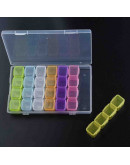 Organizador. 28 divisiones. 17,5x11x2,5 cm. Box: 2,4x2 cm. 1 unidad. Organizador. 28 divisiones. 17,5x11x2,5 cm. Box: 2,4x2 cm. 1 unidad.