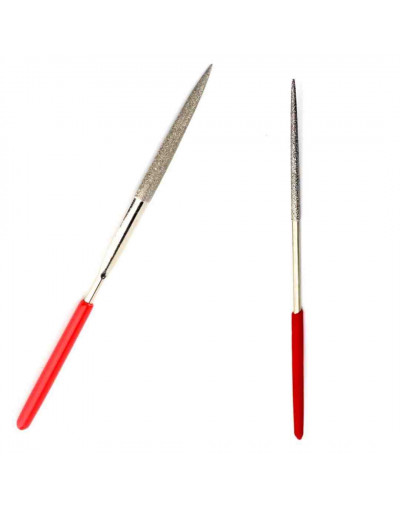 Limas diamantadas. 2 formas: redondo y media caña. 140 mm largo. 1 set. Limas diamantadas. 2 formas: redondo y media caña. 140 mm largo. 1 set.