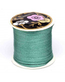 Cordón de nylon. Acabado Satén. 1 mm grosor. Color TURQUOISE. 80 metros cono. Cordón de nylon. Acabado Satén. 1 mm grosor. Color TURQUOISE. 80 metros cono.
