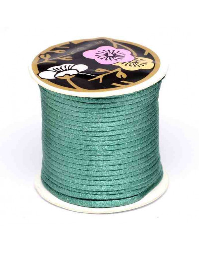 Cordón de nylon. Acabado Satén. 1 mm grosor. Color TURQUOISE. 80 metros cono.