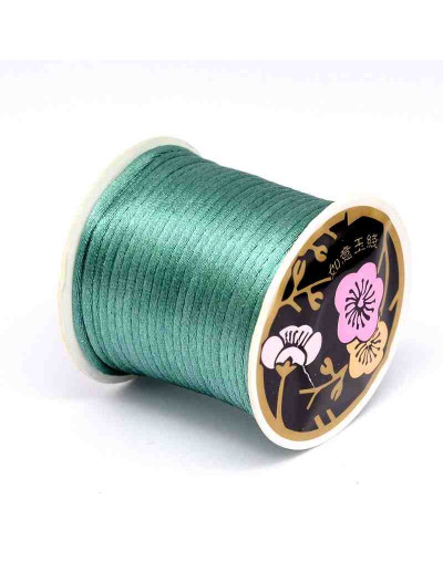 Cordón de nylon. Acabado Satén. 1 mm grosor. Color TURQUOISE. 80 metros cono.