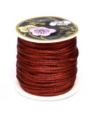 Cordón de nylon. Acabado Satén. 1 mm grosor. Color SADDLE BROWN. 80 metros cono. Cordón de nylon. Acabado Satén. 1 mm grosor. Color SADDLE BROWN. 80 metros cono.