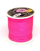 Cordón de nylon. Acabado Satén. 1 mm grosor. Color DEEP PINK. 80 metros cono. Cordón de nylon. Acabado Satén. 1 mm grosor. Color DEEP PINK. 80 metros cono.