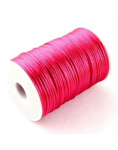 Cordón de nylon. Acabado satén. 2 milímetros grosor. Color: MEDIUM VIOLET. 5 metros.