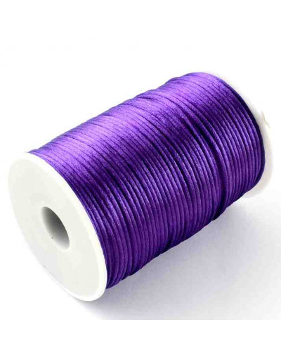 Cordón de nylon. Acabado satén. 2 milímetros grosor. Color: MAUVE. 5 metros.