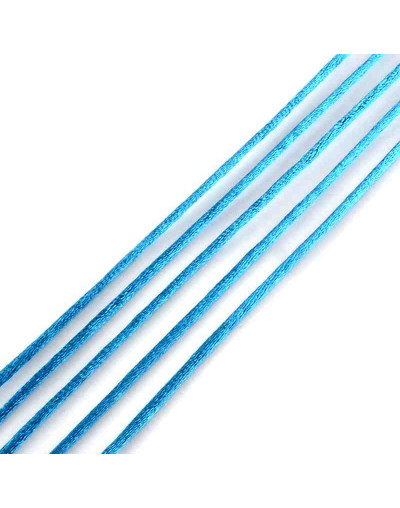Cordón de nylon. Acabado satén. 2 milímetros grosor. Color: DODGER BLUE. 5 metros.
