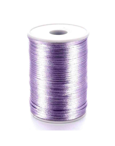 Cordón de nylon. Acabado satén. 2 milímetros grosor. Color: LILAC VIOLET. 90 metros cono.