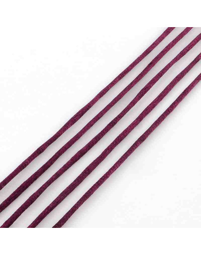 Cordón de nylon. Acabado satén. 2 milímetros grosor. Color: PURPLE. 90 metros cono.