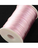 Cordón de nylon. Acabado satén. 2 milímetros grosor. Color: PINK. 90 metros cono. Cordón de nylon. Acabado satén. 2 milímetros grosor. Color: PINK. 90 metros cono.