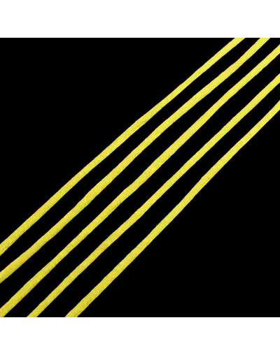 Cordón de nylon. Acabado satén. 2 milímetros grosor. Color: YELLOW. 90 metros cono.