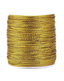 Cordón de poliéster. Metalizado. 1 mm grosor. Color GOLDEN ROD. 100 metros cono.