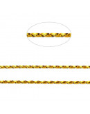 Cordón de poliéster. Metalizado. 1 mm grosor. Color GOLDEN ROD. 100 metros cono.