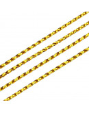 Cordón de poliéster. Metalizado. 1 mm grosor. Color GOLDEN ROD. 100 metros cono.