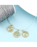 Cordón de poliéster. Metalizado. 1 mm grosor. Color SILER. 100 metros cono.